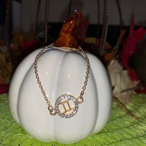 Gold and bling Gemini bracelet